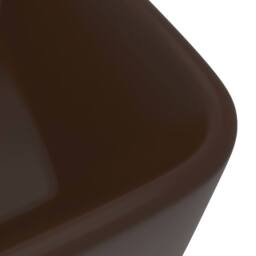 Berkfield Home Luxury Wash Basin Matt Dark Brown 41x30x12 cm Ceramic - Size: 41 x 30 x 12 cm - thumbnail 5