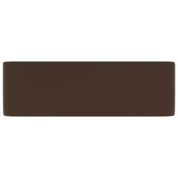 Berkfield Home Luxury Wash Basin Matt Dark Brown 41x30x12 cm Ceramic - Size: 41 x 30 x 12 cm - thumbnail 4
