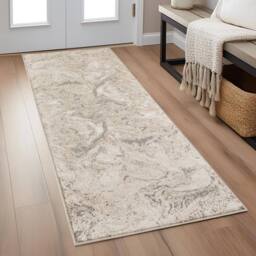 Desire Rugs Elysium Modern Abstract Action Area Rug Metallic Sheen -Astral in Beige - Size: 200 cm x 290 cm - thumbnail 5