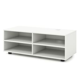 Costway TV Stand for TVs up to 40 Inches Wooden Media Console Table Entertainment Center in White - thumbnail 5