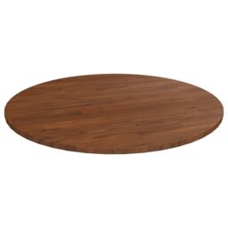 Berkfield Home Round Table Top Dark Brown Ã˜80x1.5 cm Treated Solid Wood Oak - Size: 80x1.5 cm - thumbnail 1