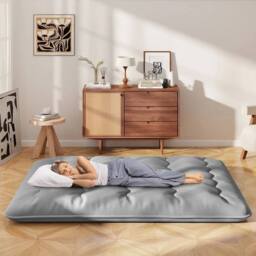 EONLION 200x150x10cm King Size Floor Mattress Futon in Grey - thumbnail 5