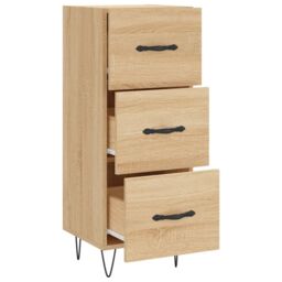 Berkfield Home Sideboard Sonoma Oak 34.5x34x90 cm Engineered Wood in Brown - thumbnail 5