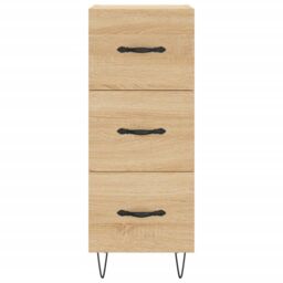Berkfield Home Sideboard Sonoma Oak 34.5x34x90 cm Engineered Wood in Brown - thumbnail 6