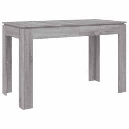 Berkfield Home Dining Table Grey Sonoma 120x60x76 cm Engineered Wood - Size: 120 x 60 x 76 cm - thumbnail 6