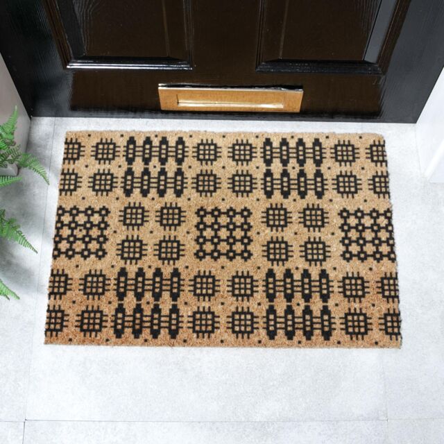Artsy Mats Welsh Tapestry Pattern Coir Doormat (60 x 40cm) in Brown - Size: 40 cm x 60 cm - image 1