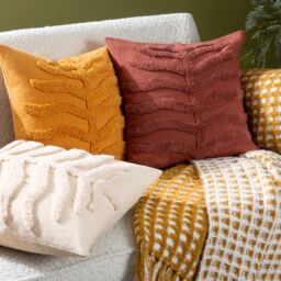Furn Dakkota 100% Cotton Tufted Cushion in Natural - Size: 45 cm x 45 cm - thumbnail 6