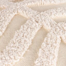 Furn Dakkota 100% Cotton Tufted Cushion in Natural - Size: 45 cm x 45 cm - thumbnail 5