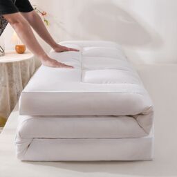 VOGREX New 1pc 10cm Deep Thick Hotel Quality white Mattress Topper - thumbnail 4