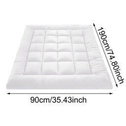 VOGREX New 1pc 10cm Deep Thick Hotel Quality white Mattress Topper - thumbnail 2
