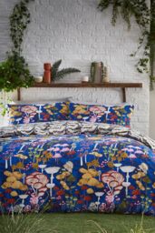 Furn Amanita Abstract Mushroom Duvet Cover Set in Cobalt - Size: Double - thumbnail 1