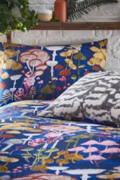 Furn Amanita Abstract Mushroom Duvet Cover Set in Cobalt - Size: Double - thumbnail 3