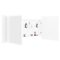 Berkfield Home LED Bathroom Mirror Cabinet White 100x12x45 cm - Size: 100 x 12 x 45 cm - thumbnail 6