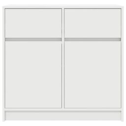 Berkfield Home Sideboard with Drawer White 80x34x76 cm Engineered Wood - Size: 80 x 34 x 76 cm - thumbnail 6