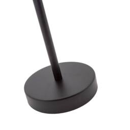 Happy Homewares Modern Opal White Glass Globe Table Lamp with Tall Matte Black Stem - thumbnail 4