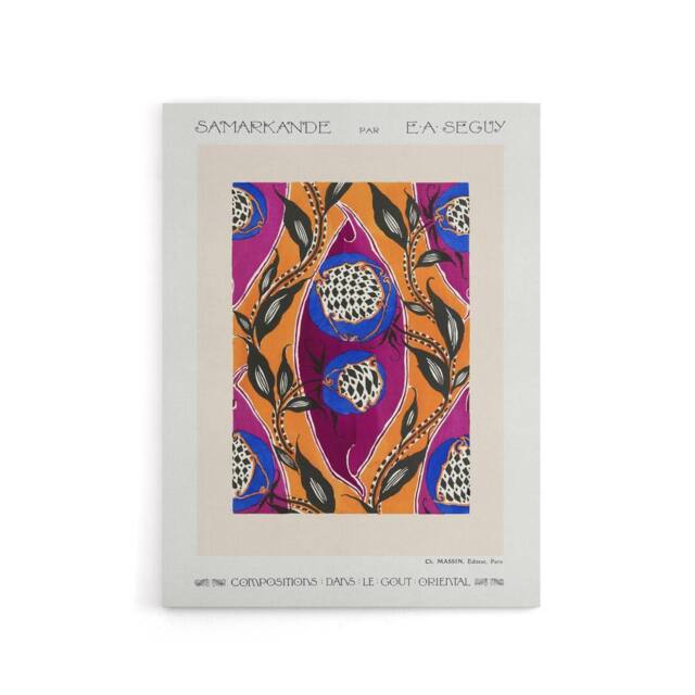 "Artery8 Oriental Style Flower Pattern Canvas Wall Art Print Eugene Seguy - Size: W18"" x H24""" - image 1