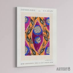 "Artery8 Oriental Style Flower Pattern Canvas Wall Art Print Eugene Seguy - Size: W18"" x H24""" - thumbnail 2