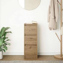 Berkfield Home Sideboard Artisan Oak 29.5x34x76 cm Engineered Wood in Brown - thumbnail 3