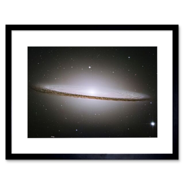 Artery8 Wall Art Print Hubble Space Astronomy The Majestic Sombrero Galaxy M104 Messier 104 Bright White Core Globular Clusters Swirling Dust Lanes - image 1