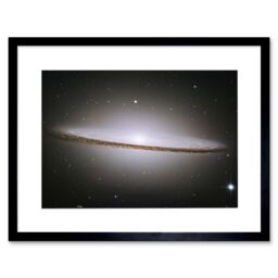 Artery8 Wall Art Print Hubble Space Astronomy The Majestic Sombrero Galaxy M104 Messier 104 Bright White Core Globular Clusters Swirling Dust Lanes - thumbnail 1