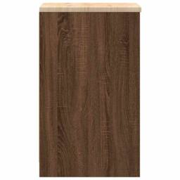 Berkfield Home Garage Storage Cabinet Brown Oak 40x51x85 cm Solid Wood Pine - Size: 40 x 51 x 85 cm - thumbnail 6
