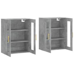 Berkfield Home Wall Mounted Cabinets 2 pcs Concrete Grey Engineered Wood - thumbnail 4