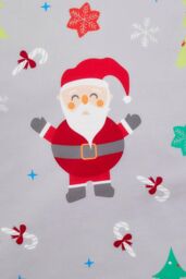 Bedlam 'Elf & Santa' Christmas Duvet Cover Set in Grey - Size: Double - thumbnail 4
