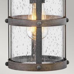 Netlighting Hinkley Lakehouse Outdoor Wall Lantern Aged Zinc with Driftwood Grey IP44 - thumbnail 3