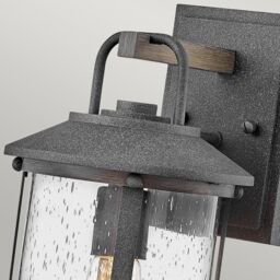 Netlighting Hinkley Lakehouse Outdoor Wall Lantern Aged Zinc with Driftwood Grey IP44 - thumbnail 2