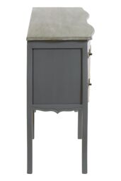 Orsina French Style Grey 4 Drawer Double Chest, Baroque Handle Wooden Storage Cabinet, Wood Bedroom Drawer Unit - thumbnail 3