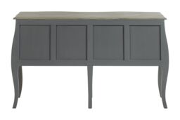 Orsina French Style Grey 4 Drawer Double Chest, Baroque Handle Wooden Storage Cabinet, Wood Bedroom Drawer Unit - thumbnail 2