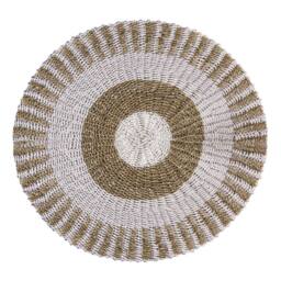 Serenityy Round Seagrass Rug White & Tan 1m - thumbnail 3