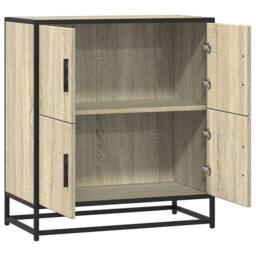 Berkfield Home Sideboard Sonoma Oak 68x35x76 cm Engineered Wood in Light Tan - Size: 68 x 35 x 76 cm - thumbnail 7