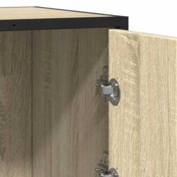 Berkfield Home Sideboard Sonoma Oak 68x35x76 cm Engineered Wood in Light Tan - Size: 68 x 35 x 76 cm - thumbnail 8