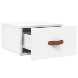 Berkfield Home Wall-mounted Bedside Cabinet White 35x35x20 cm - Size: 35 x 35 x 20 cm - thumbnail 6