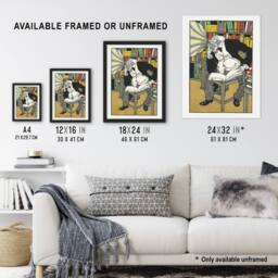 Artery8 Dialectician With a Gramophone Moriz Jung Framed Wall Art Print - Size: A4 - thumbnail 3