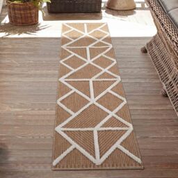 Desire Rugs Harper Prism Pattern Water Resistant Indoor Area Rugs Cream 60x220 cm - Size: 160 cm x 230 cm - thumbnail 4