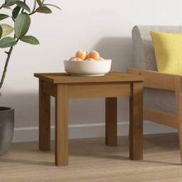 Berkfield Home Coffee Table Honey Brown 35x35x30 cm Solid Wood Pine - Size: 35 x 35 x 30 cm - thumbnail 2