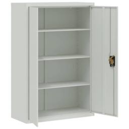 Berkfield Home File Cabinet Light Grey 90x40x180 cm Steel - Size: 90 x 40 x 180 cm - thumbnail 9