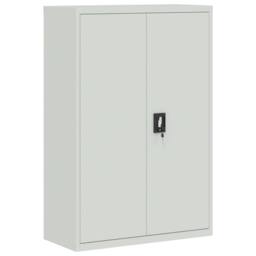 Berkfield Home File Cabinet Light Grey 90x40x180 cm Steel - Size: 90 x 40 x 180 cm - thumbnail 7
