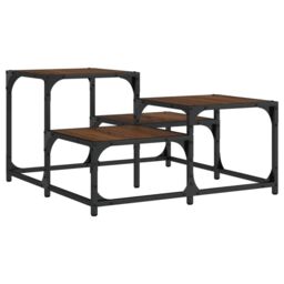 Berkfield Home Coffee Table Brown Oak 68x68x40 cm Engineered Wood - Size: 68 x 68 x 40 cm - thumbnail 6