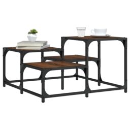 Berkfield Home Coffee Table Brown Oak 68x68x40 cm Engineered Wood - Size: 68 x 68 x 40 cm - thumbnail 1