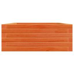 Berkfield Home Decorative Garden Planter Wax Brown 90x60x23 cm Solid Wood Pine in Burnt Orange - Size: 90 x 60 x 23 cm - thumbnail 6