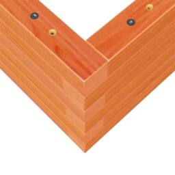 Berkfield Home Decorative Garden Planter Wax Brown 90x60x23 cm Solid Wood Pine in Burnt Orange - Size: 90 x 60 x 23 cm - thumbnail 8