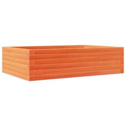 Berkfield Home Decorative Garden Planter Wax Brown 90x60x23 cm Solid Wood Pine in Burnt Orange - Size: 90 x 60 x 23 cm - thumbnail 3