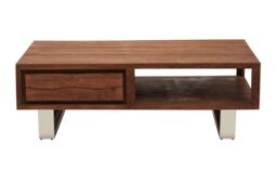 Orsina Acacia Coffee Table, Two-Tier Wooden Coffee Table With Storage, Contemporary Living Room Centre Table in Brown