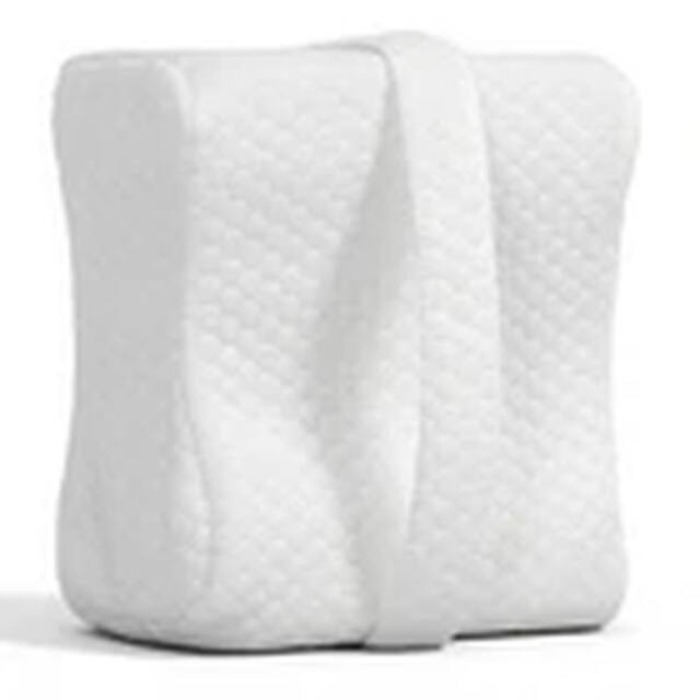 Kelvenix Knee Pillow, Washable Cover Memory Foam Leg Pillow in White - image 1