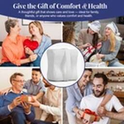 Kelvenix Knee Pillow, Washable Cover Memory Foam Leg Pillow in White - thumbnail 3