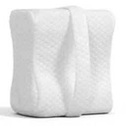 Kelvenix Knee Pillow, Washable Cover Memory Foam Leg Pillow in White - thumbnail 1