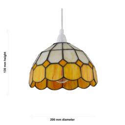 First Choice Lighting Oxford - Amber Tiffany Easy Fit Pendant Shade - thumbnail 7